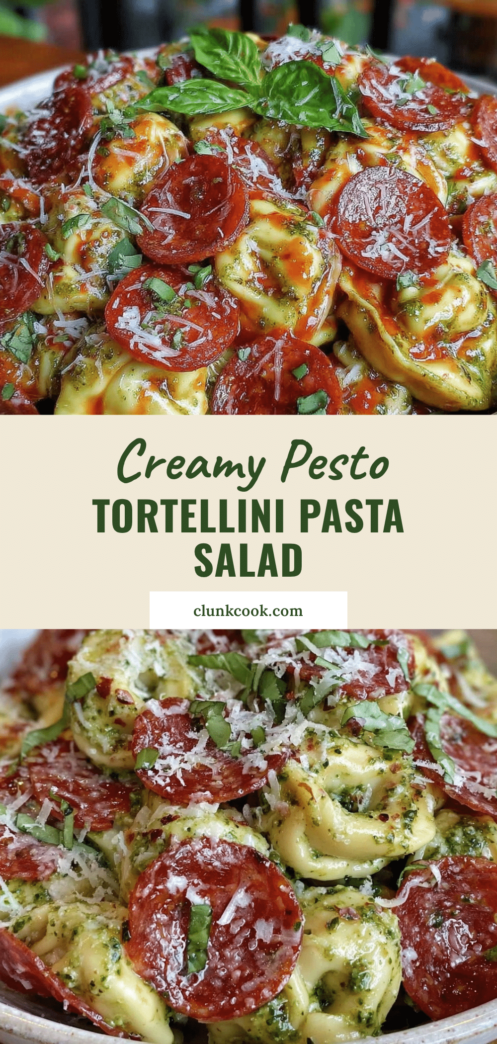 creamy pesto tortellini pasta salad recipe