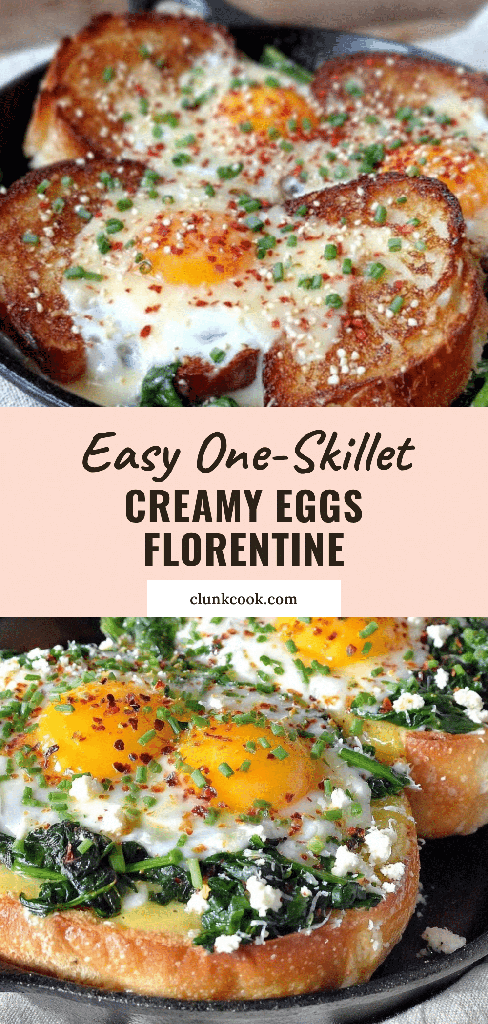 Easy One-Skillet Eggs Florentine recipe