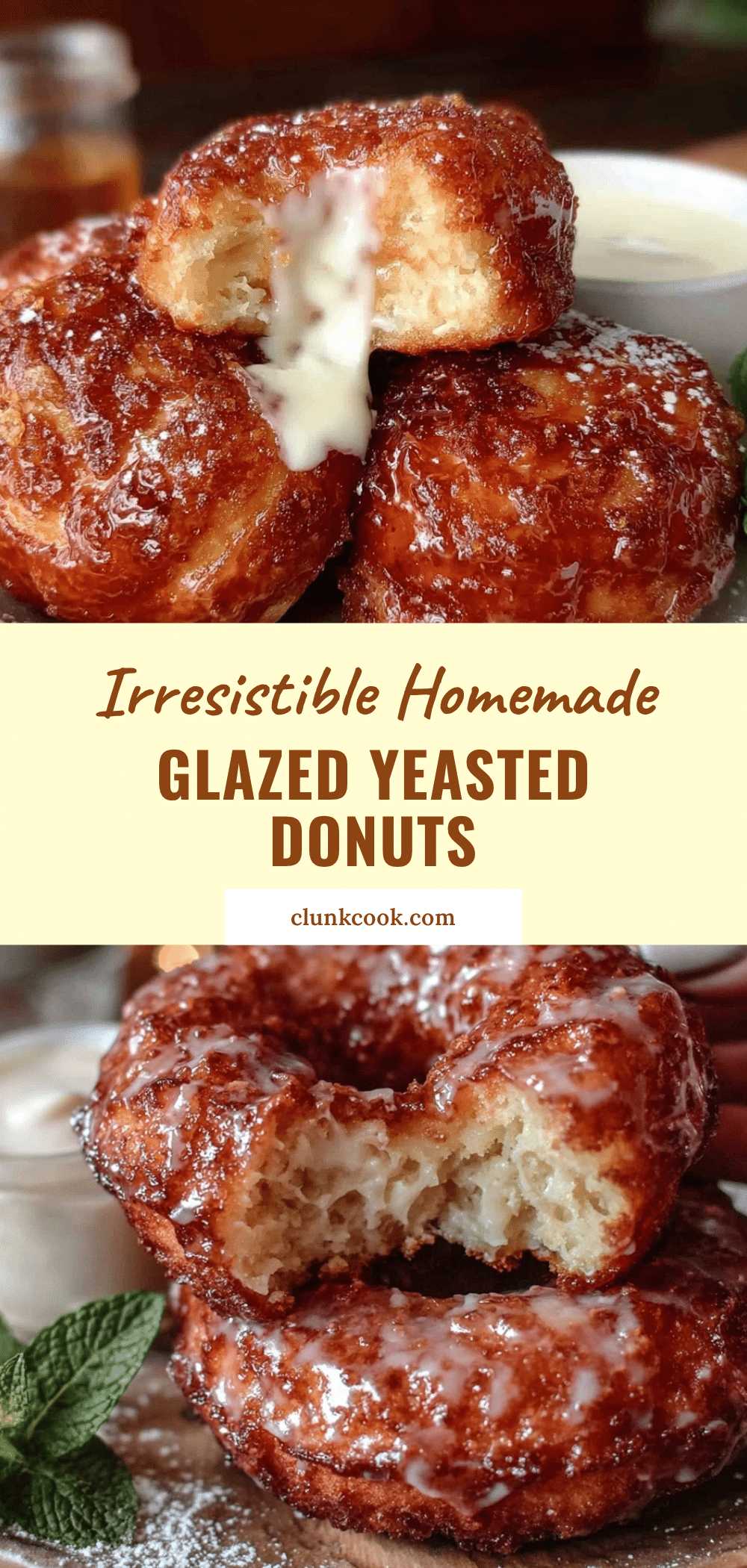 homemade glazed yeasted donuts recipe