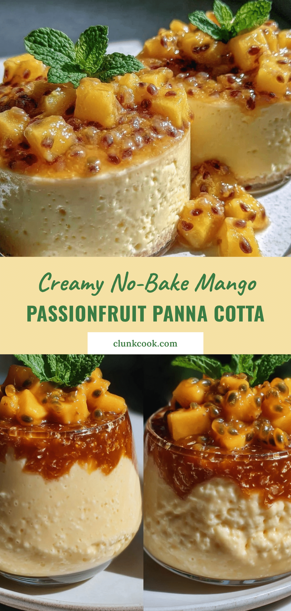 mango passionfruit panna cotta cups recipe