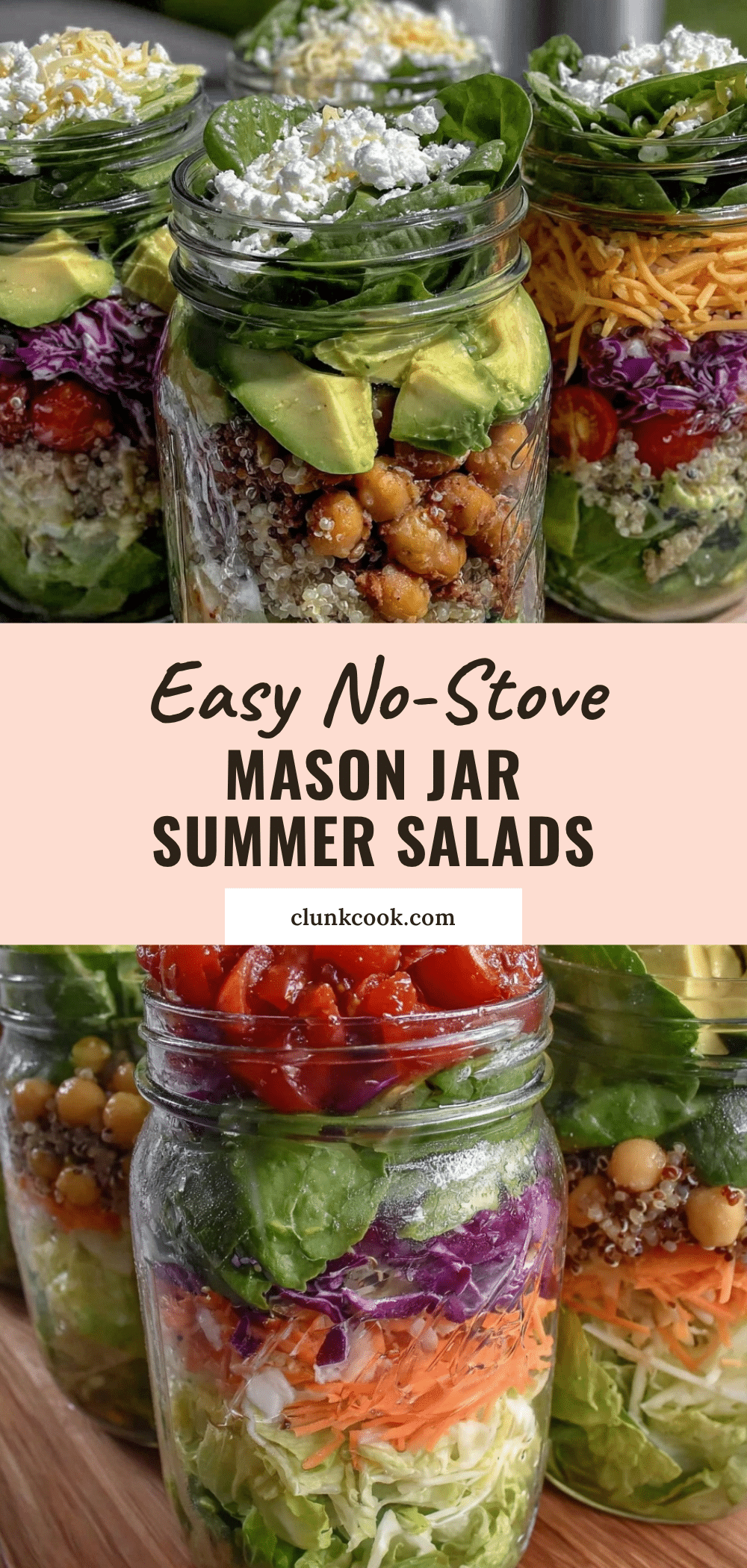 no-stove mason jar salads recipe