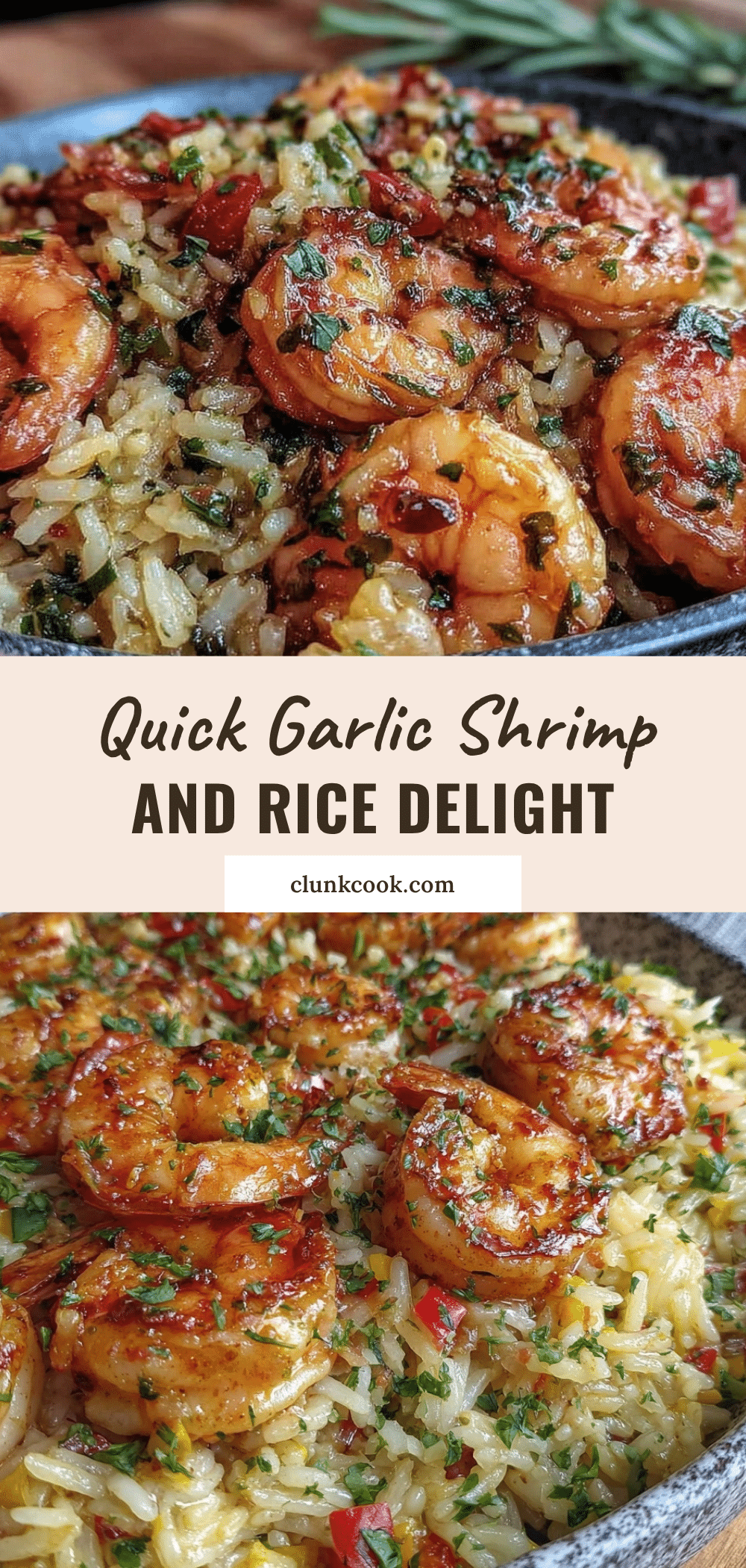 one-pan garlic shrimp and rice recipe