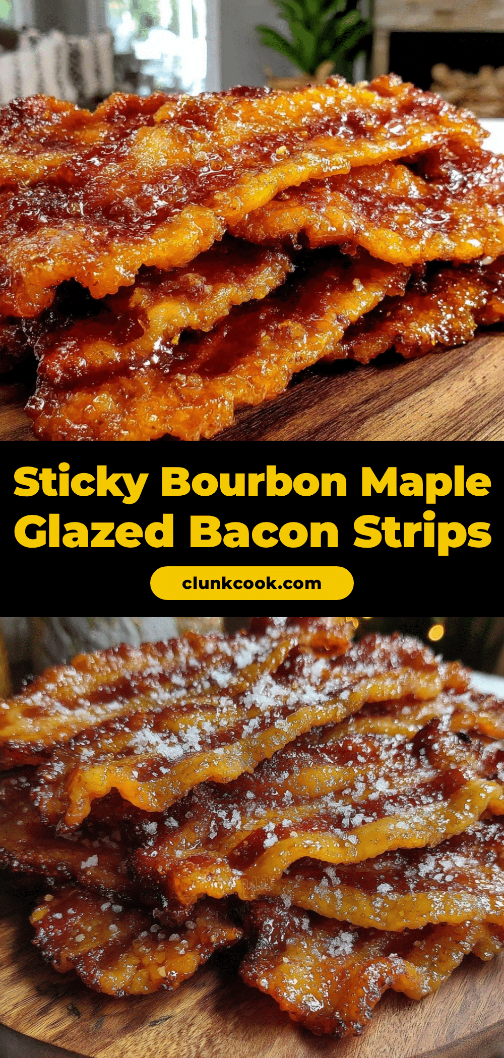 bourbon maple glazed bacon strips recipe