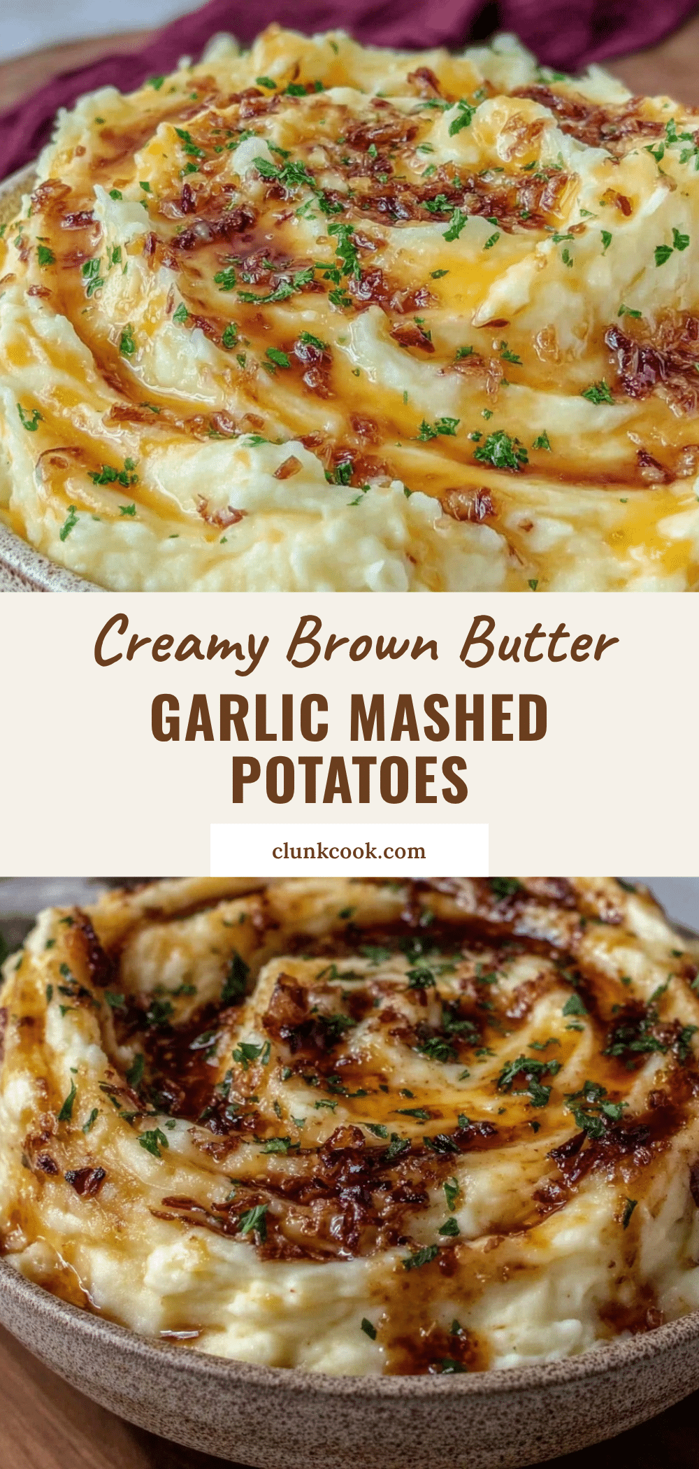 brown butter garlic mashed potatoes recipe
