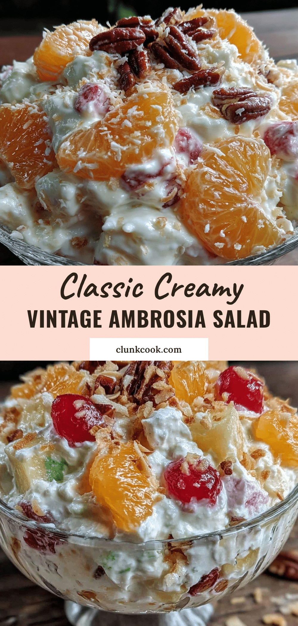 classic creamy vintage Ambrosia salad recipe recipe