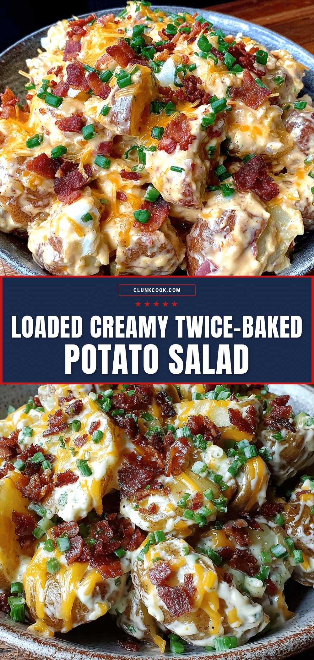 creamy loaded twice-baked potato salad recipe recipe