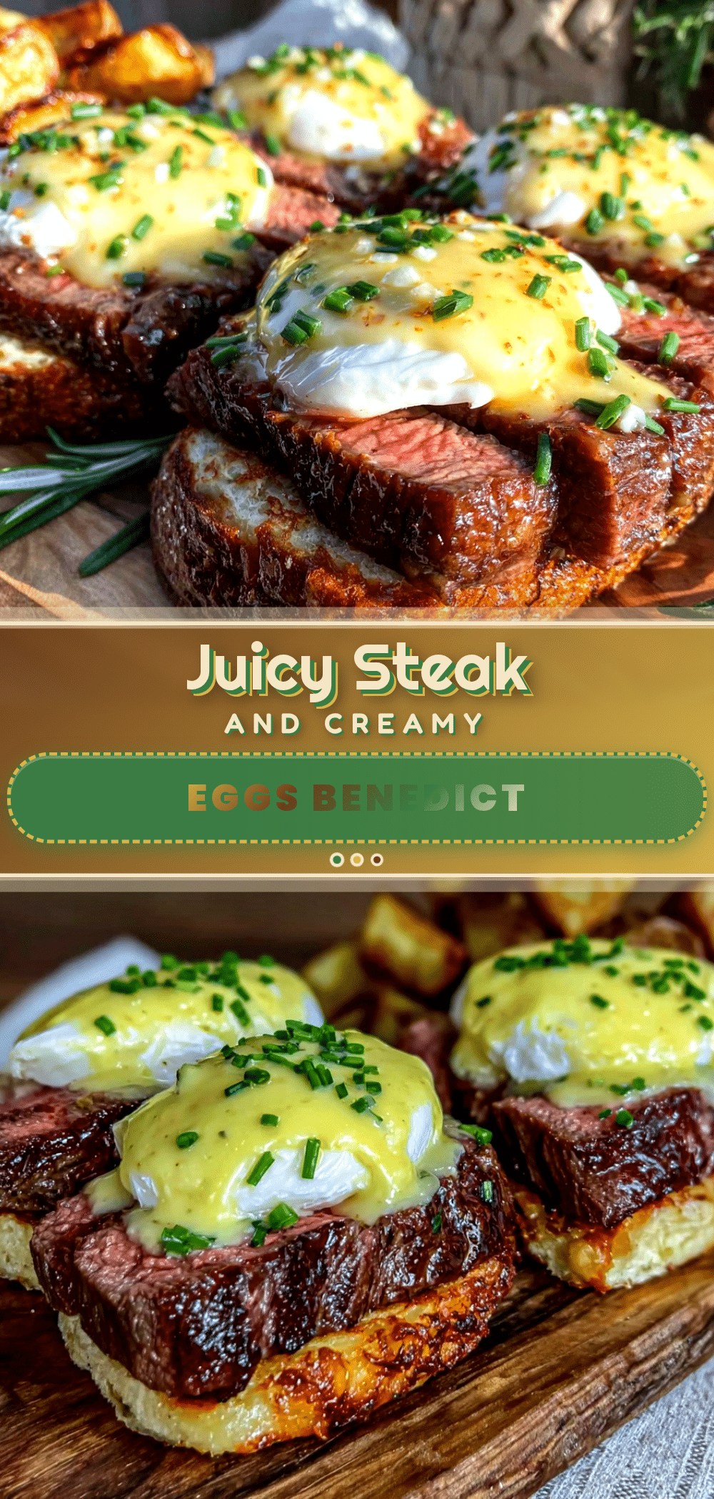 creamy steak and eggs benedict recipe