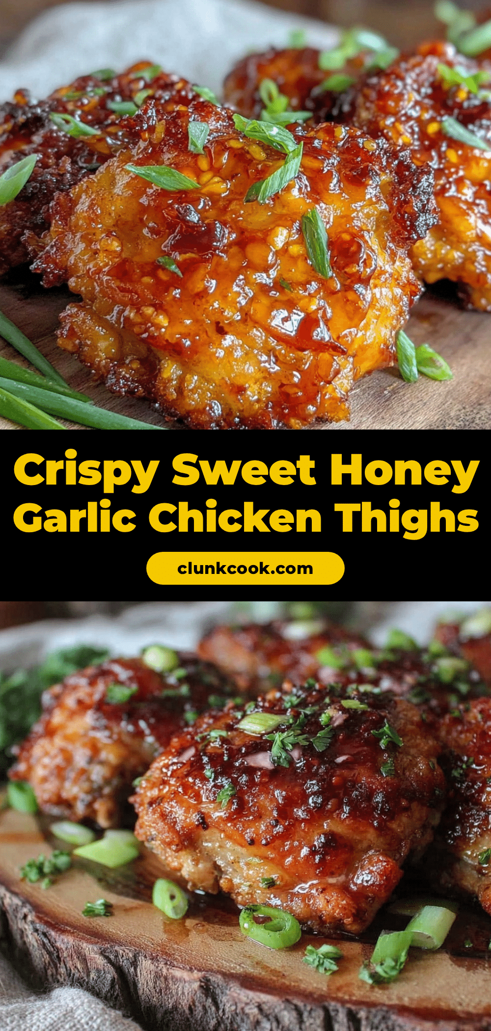 crispy honey garlic chicken thighs recipe
