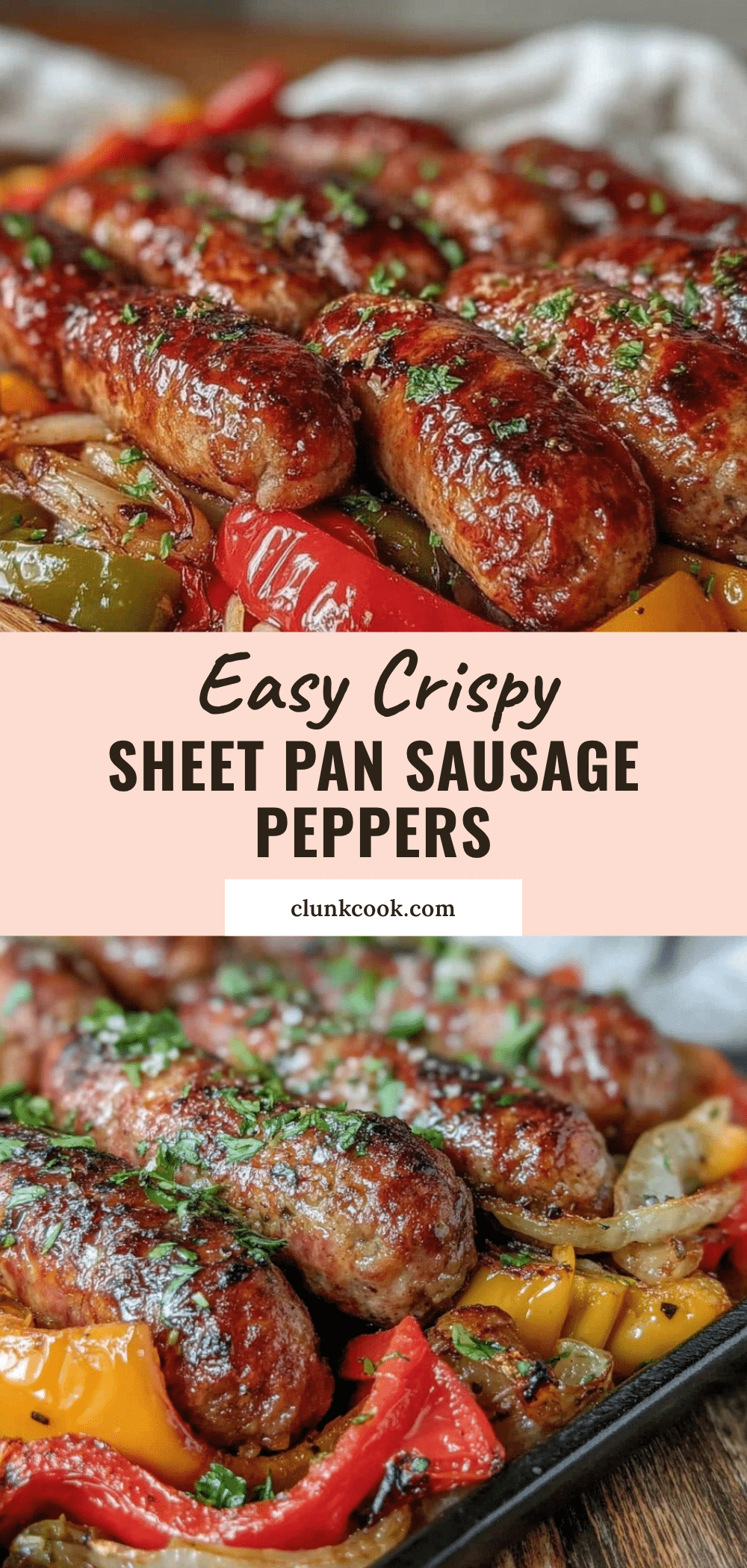crispy sheet pan sausage and peppers recipe
