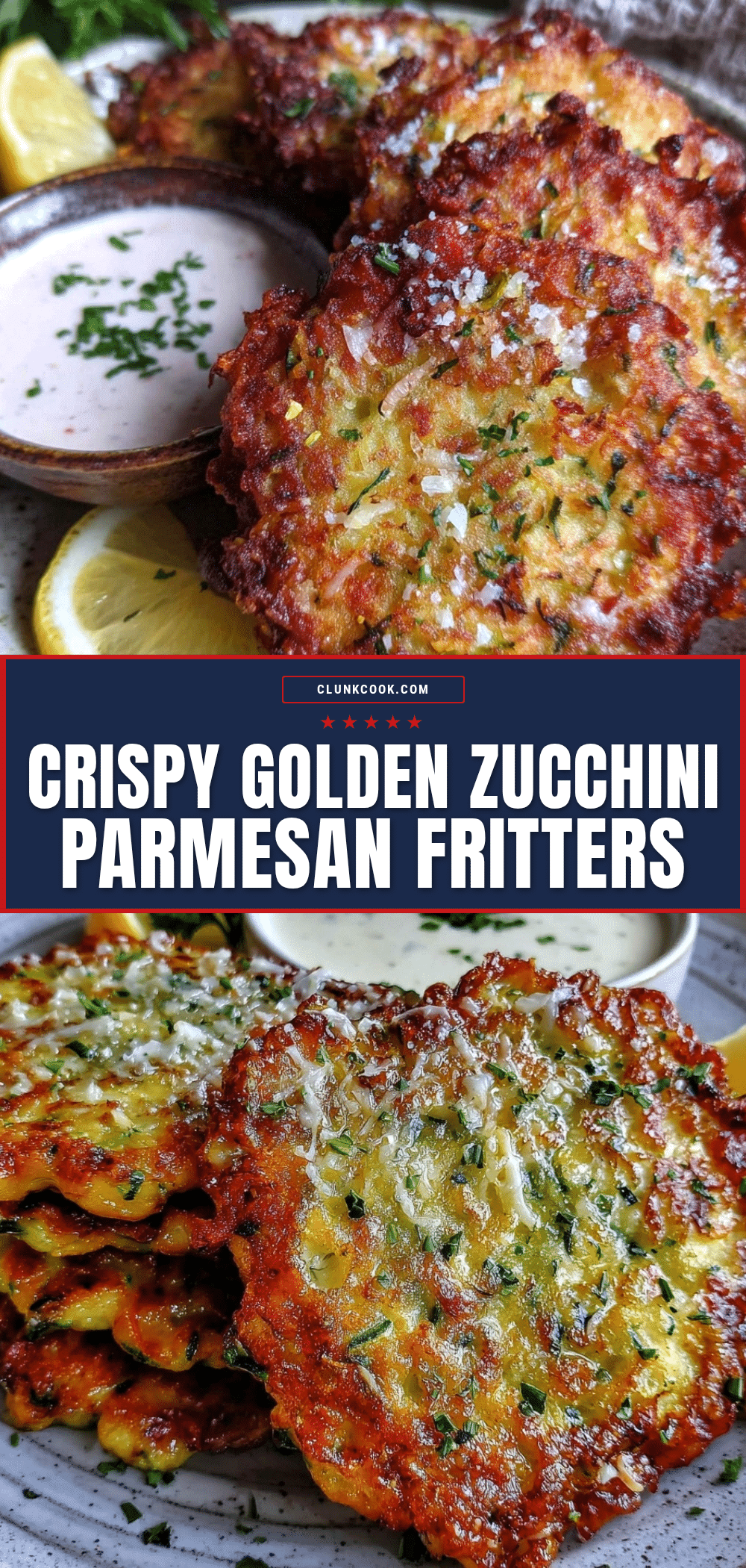 crispy zucchini parmesan fritters recipe