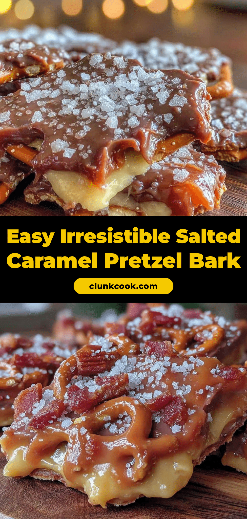 easy salted caramel pretzel bark recipe