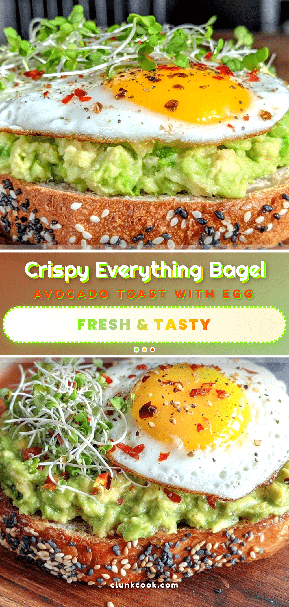 everything bagel avocado toast with egg recipe