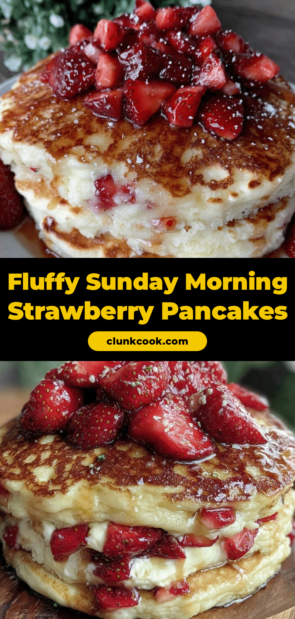 fluffy strawberry pancakes recipe