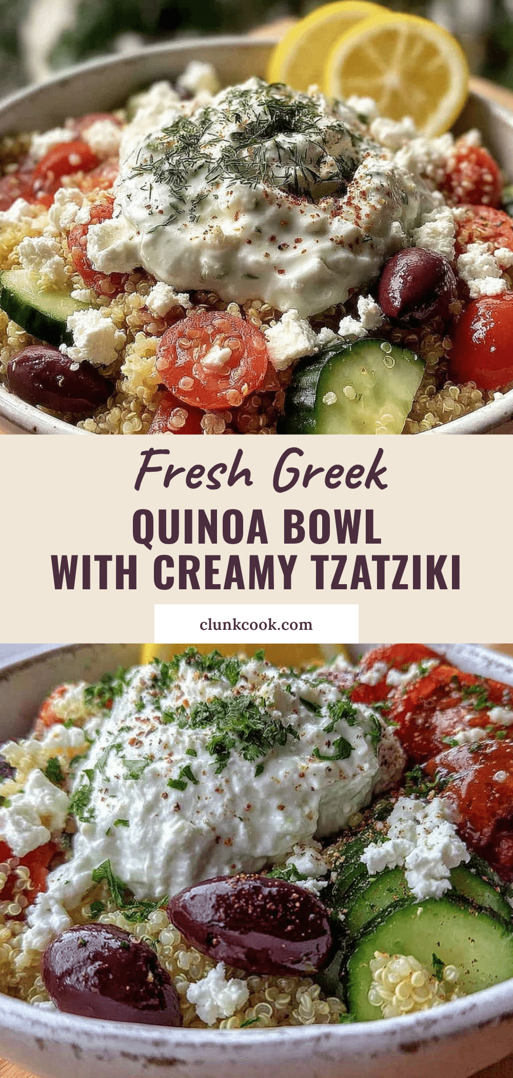 fresh greek quinoa bowl recipe