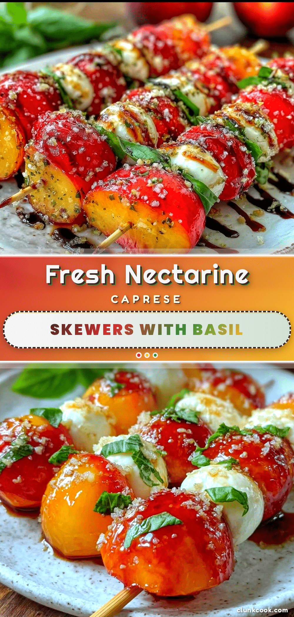 Fresh Nectarine Caprese Skewers recipe