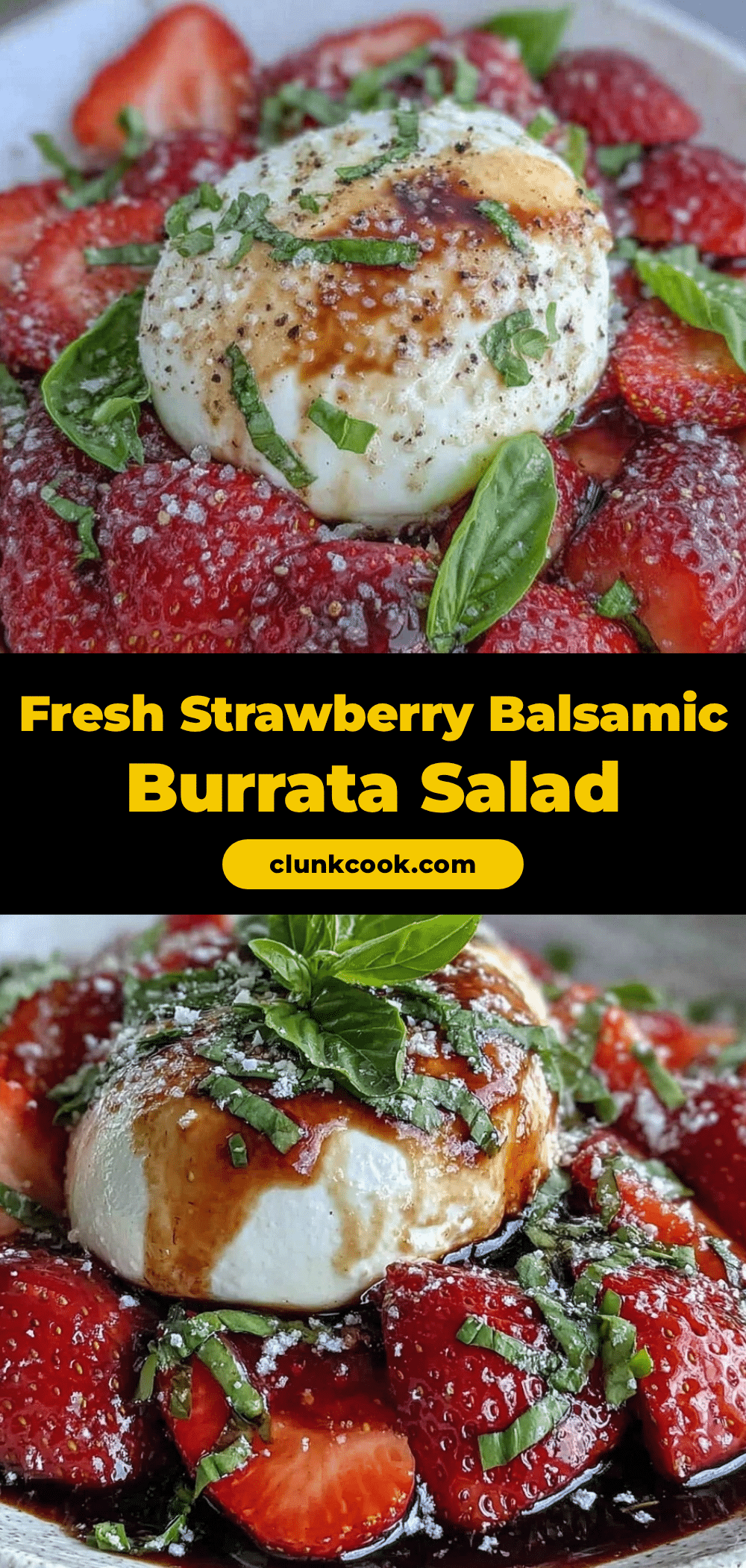 Fresh Strawberry Balsamic Burrata Salad recipe