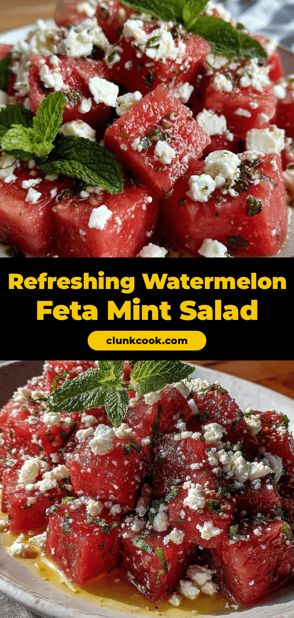 fresh watermelon feta mint salad recipe