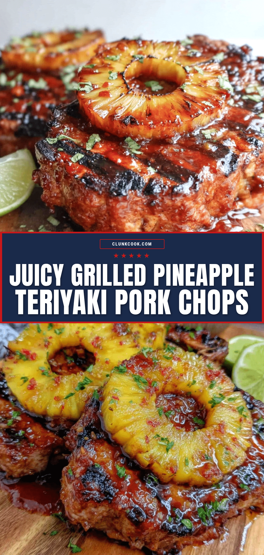 grilled pineapple teriyaki pork chops recipe