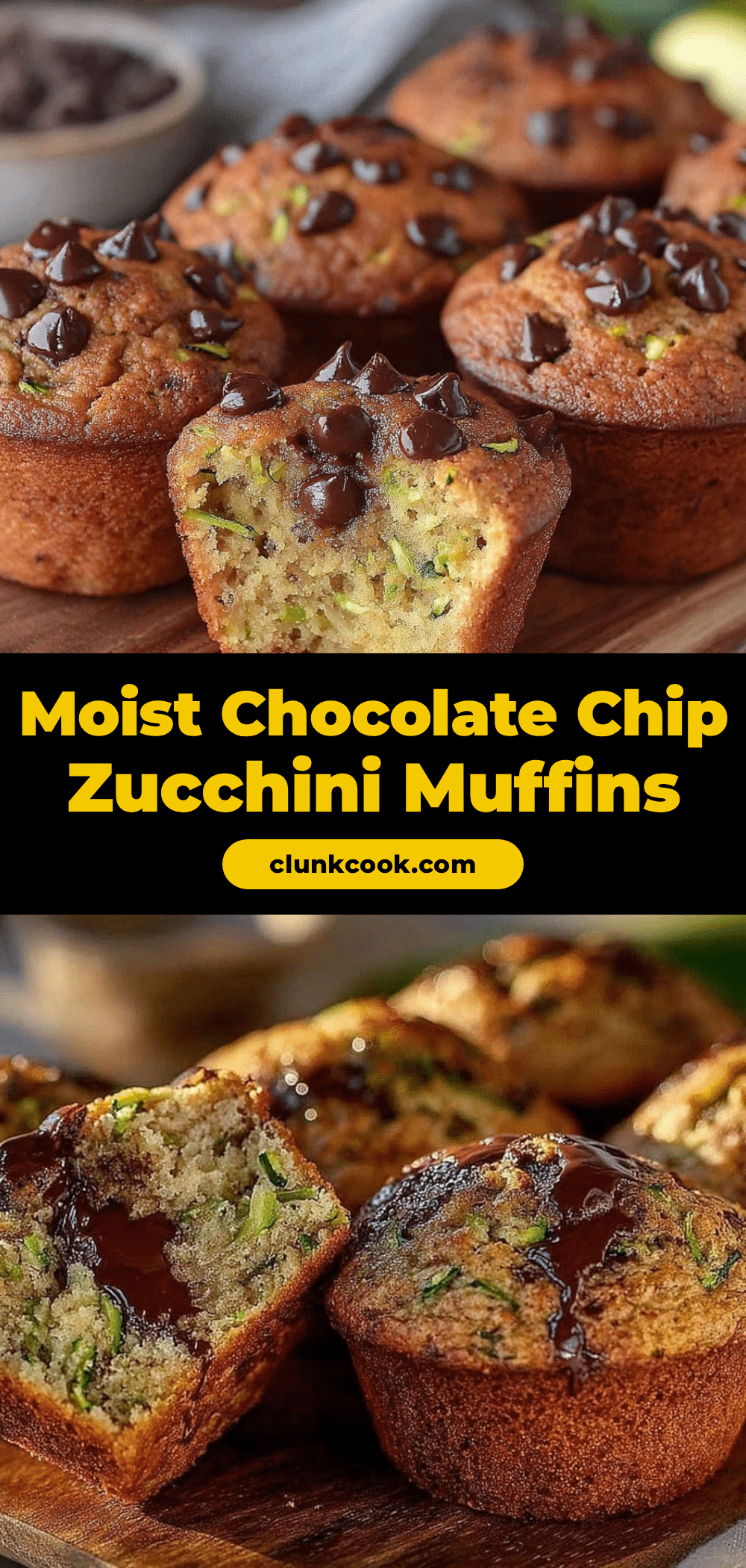 moist chocolate chip zucchini muffins recipe