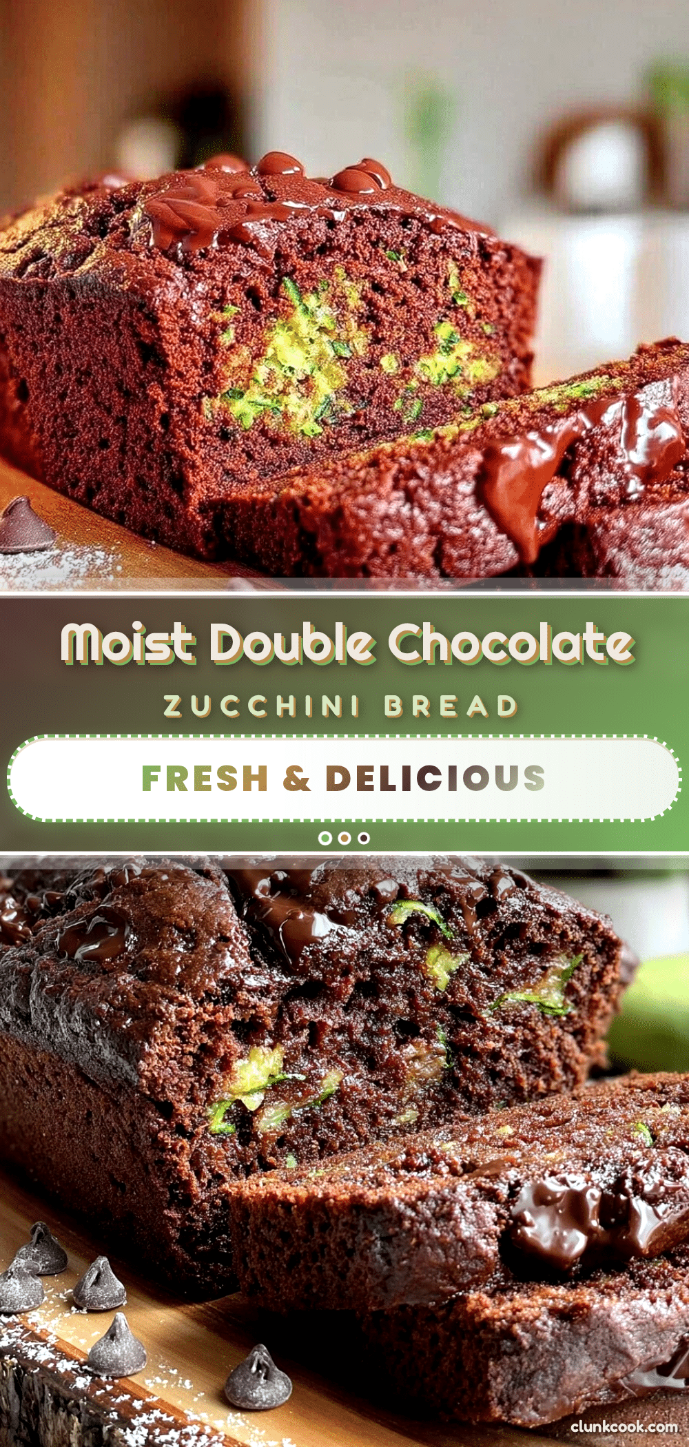 moist double chocolate zucchini bread recipe