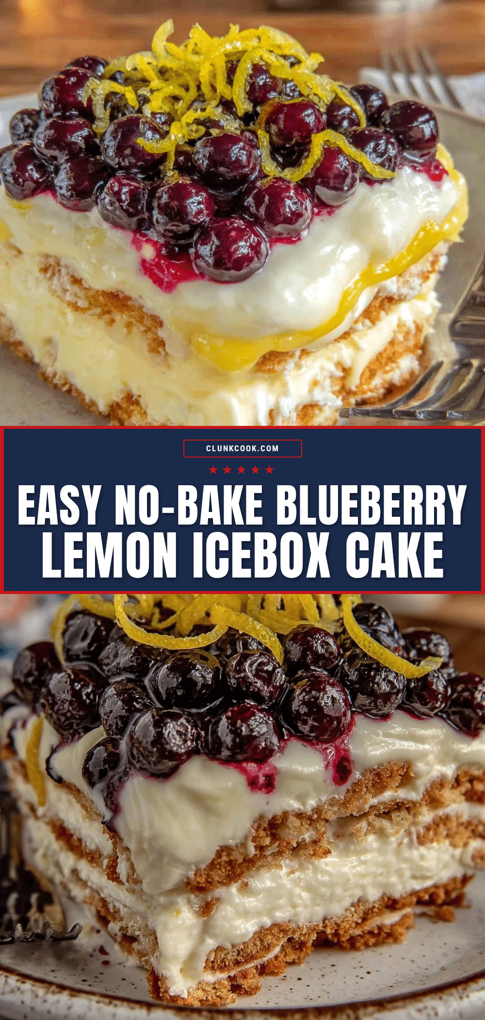 no-bake blueberry lemon icebox cake recipe