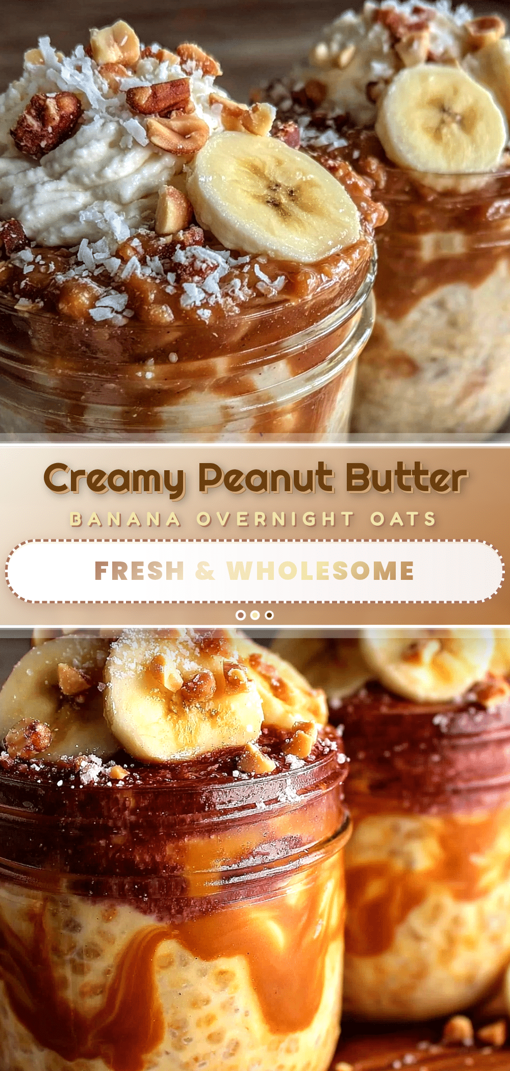 peanut butter banana overnight oats recipe