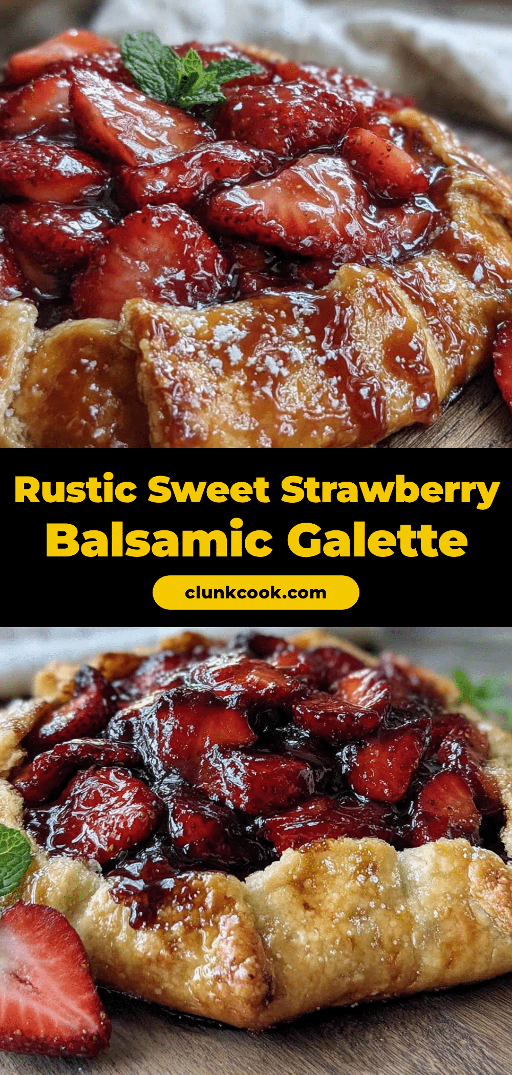 rustic strawberry balsamic galette recipe