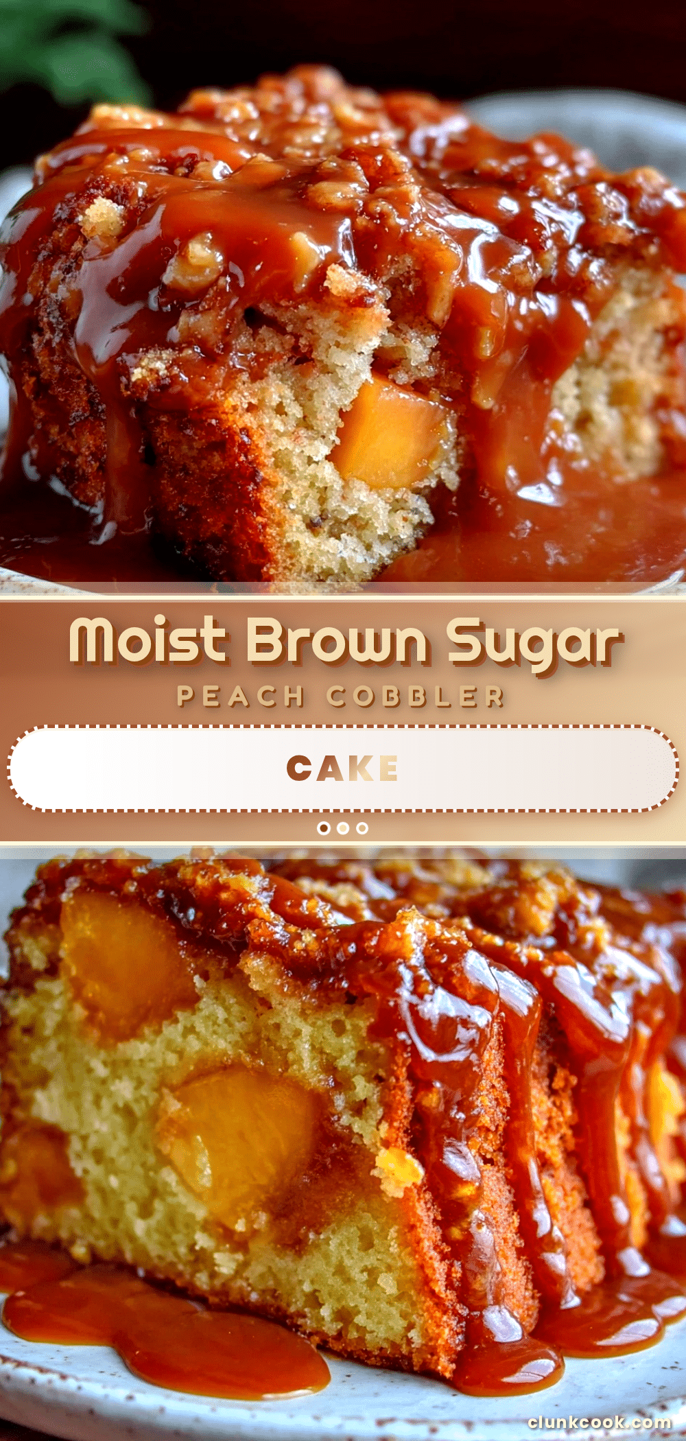brown sugar peach cobbler pound cake recipe