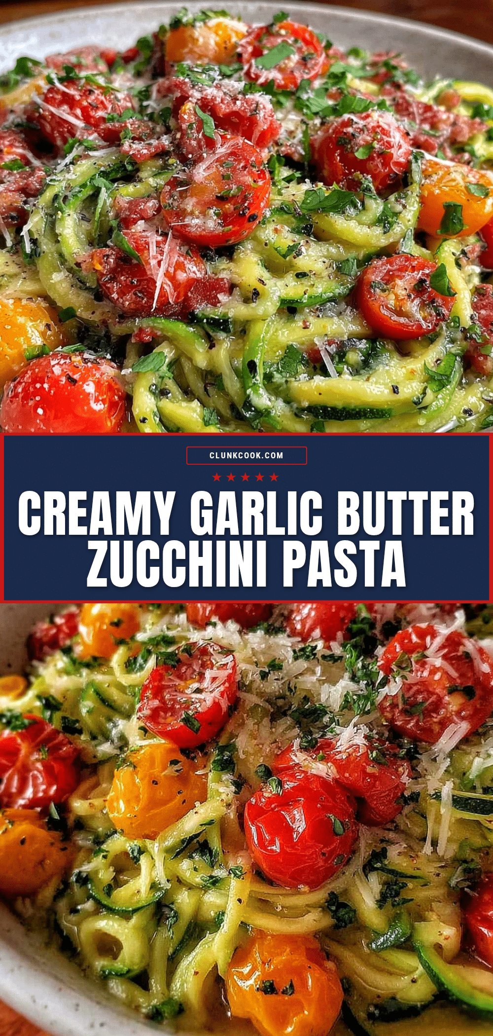 creamy garlic butter zucchini pasta recipe