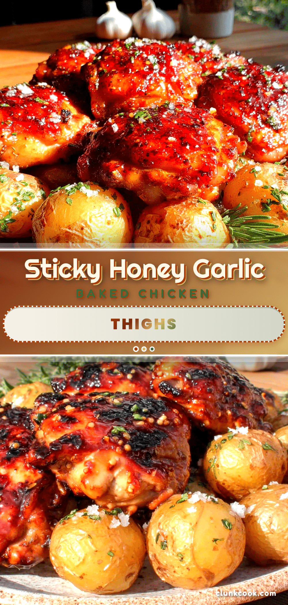 crispy honey garlic baked chicken thighs recipe