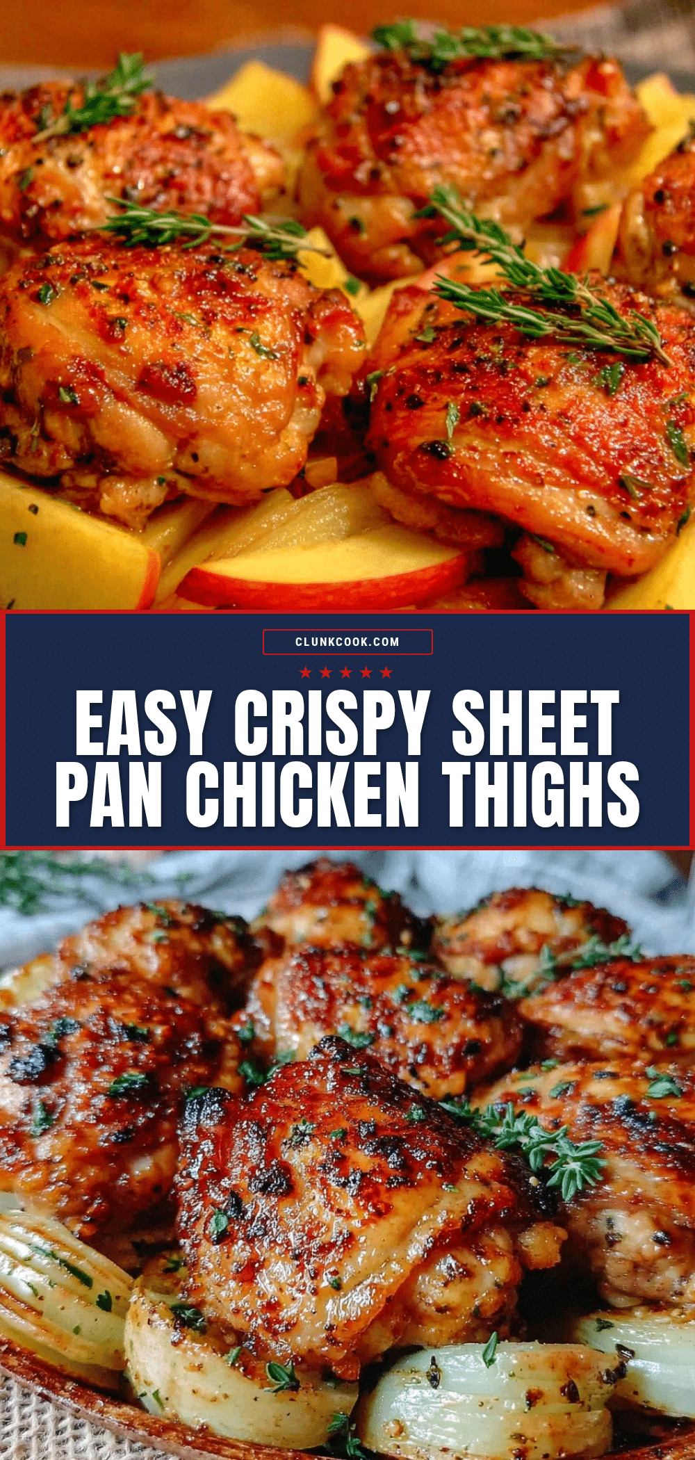 crispy sheet pan harvest chicken thighs recipe