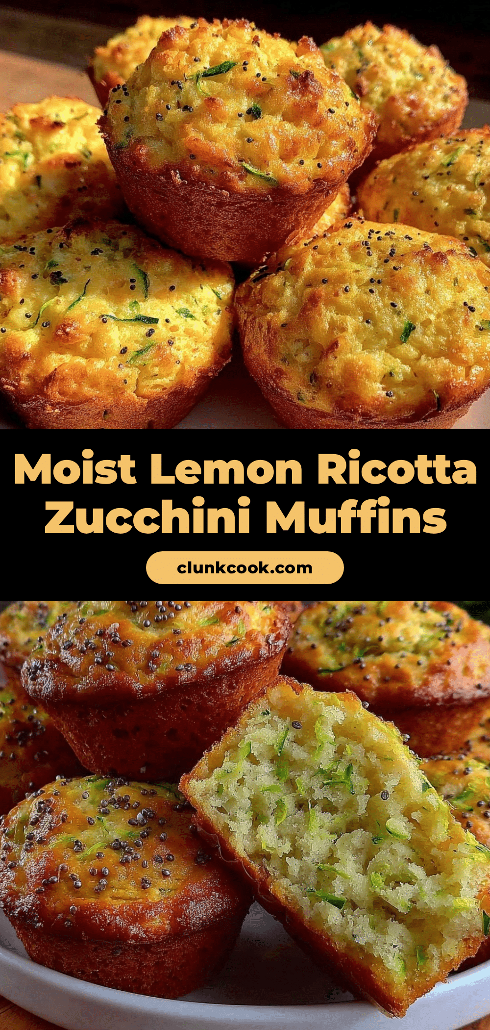 fluffy lemon ricotta zucchini muffins recipe