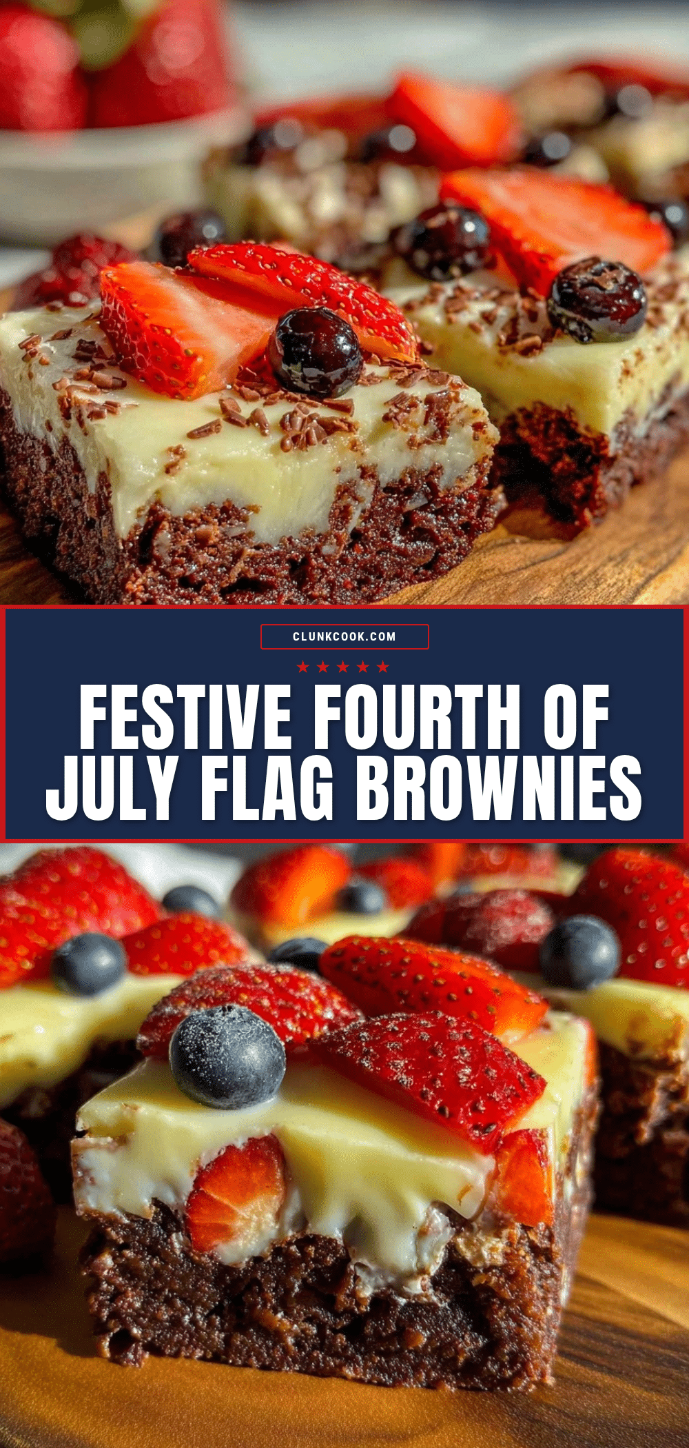 fourth of july flag brownies recipe