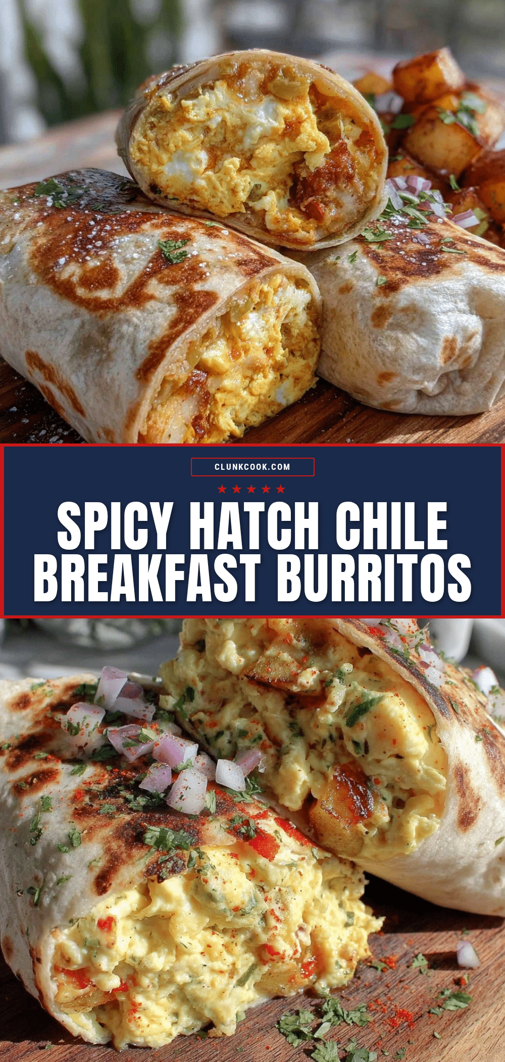 Hatch chile breakfast burritos recipe