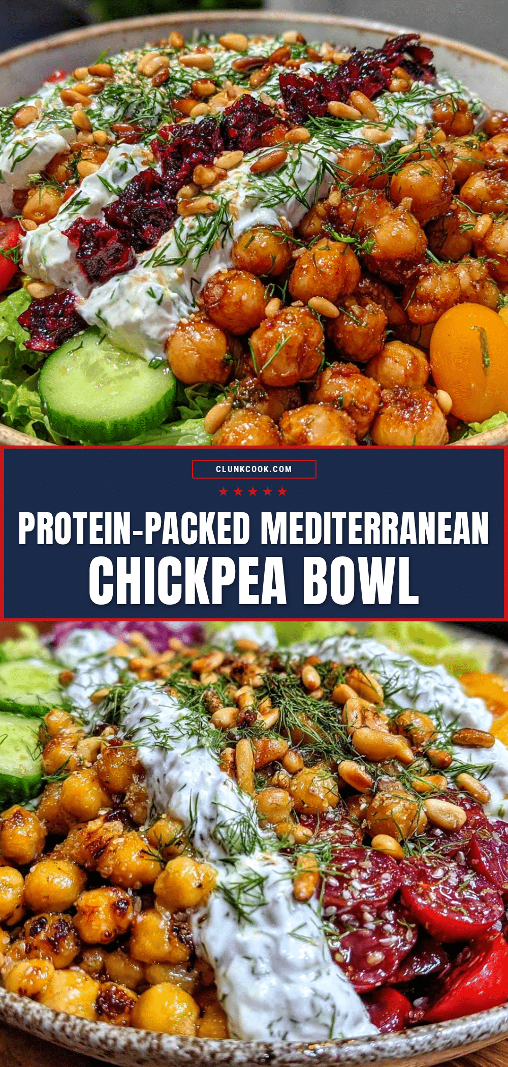 Healthy High-Protein Mediterranean Chickpea Bowl recipe