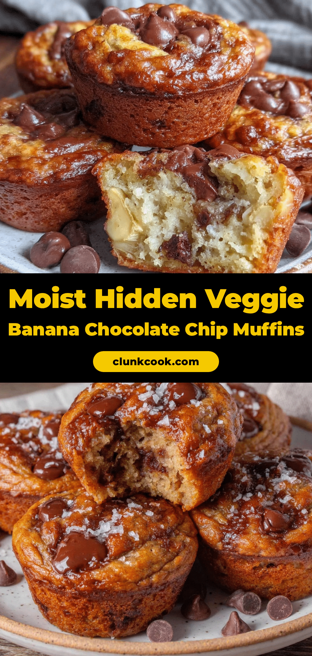 hidden veggie chocolate chip banana muffins recipe