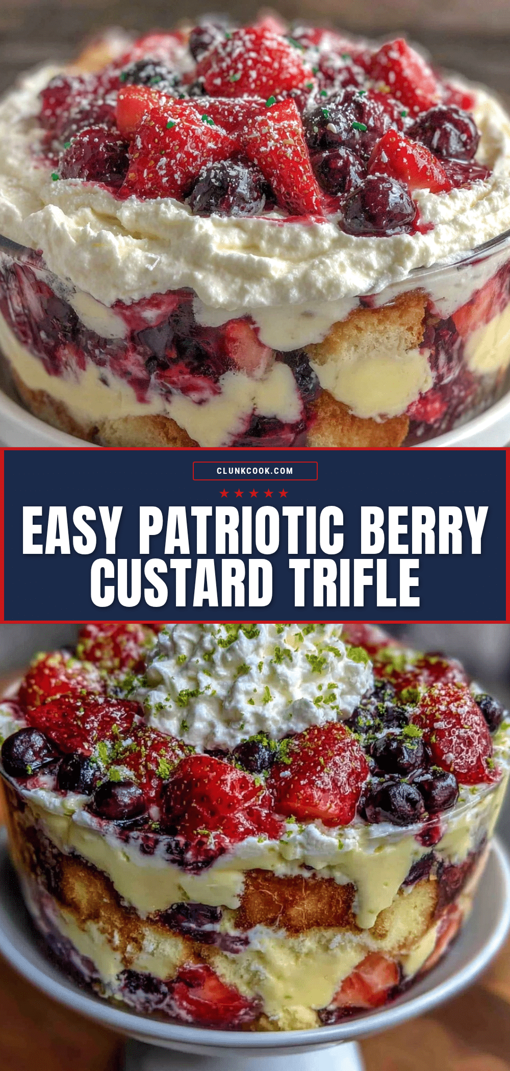 patriotic layered berry custard trifle recipe