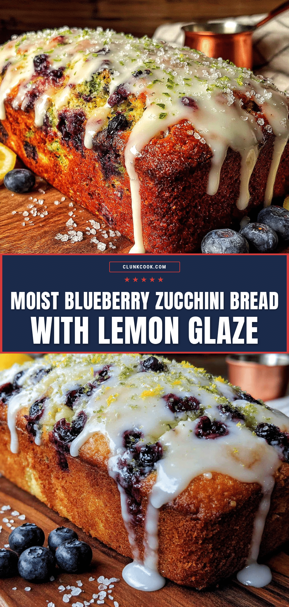 blueberry zucchini bread with lemon glaze recipe