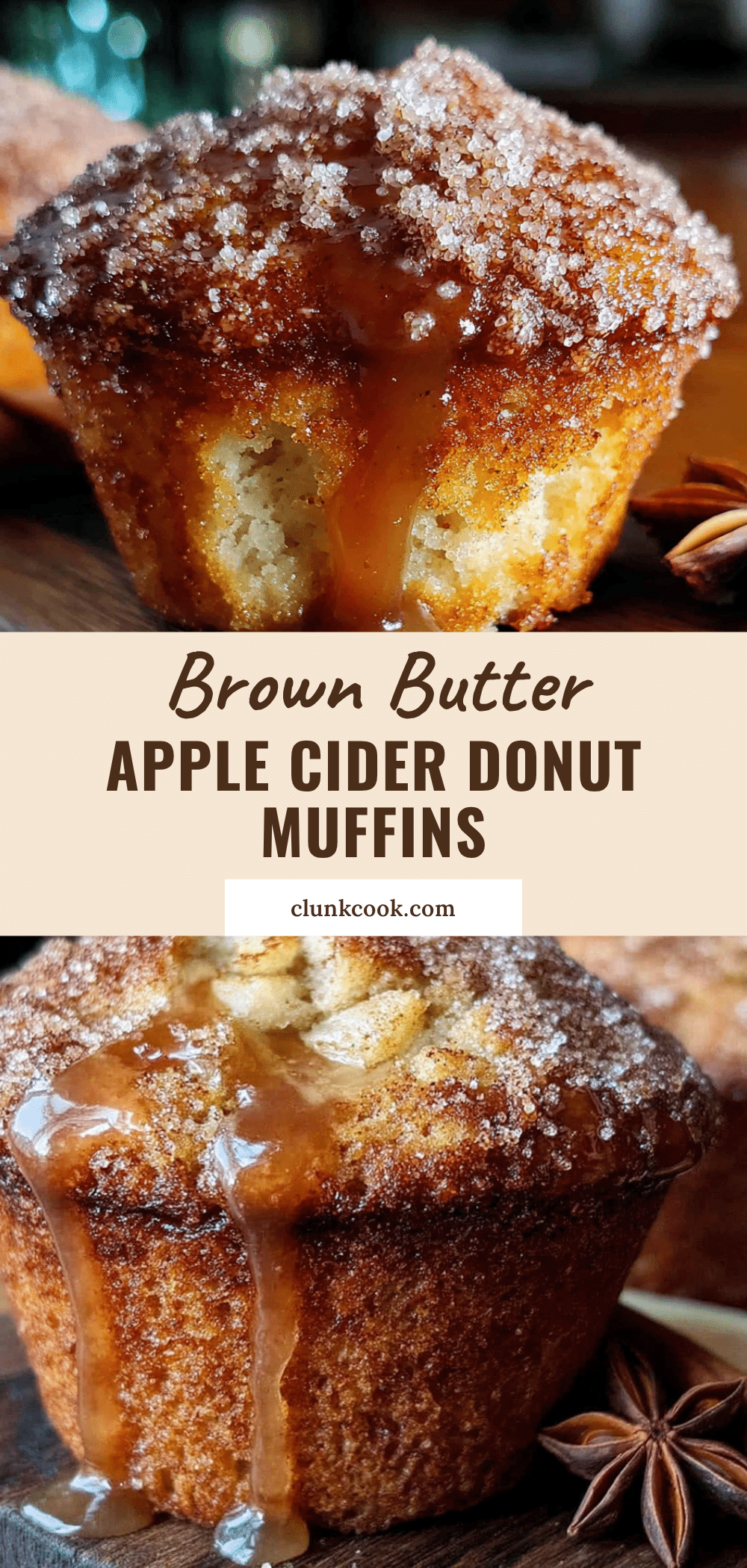brown butter apple cider donut muffins recipe