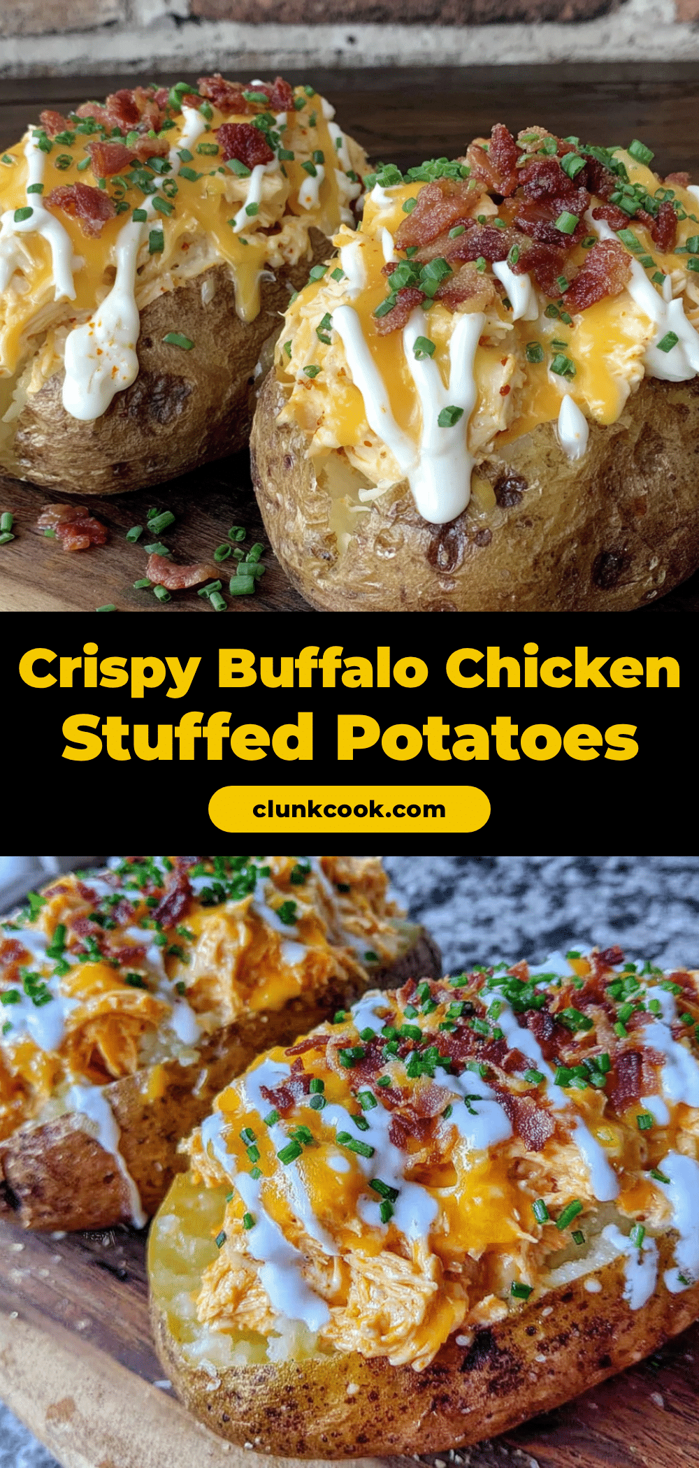 buffalo chicken stuffed baked potatoes recipe