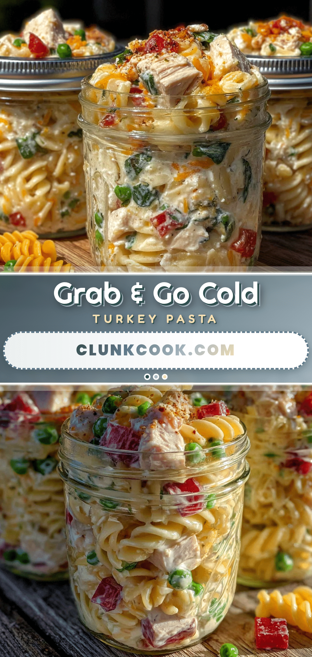 cold turkey pasta salad mason jars recipe