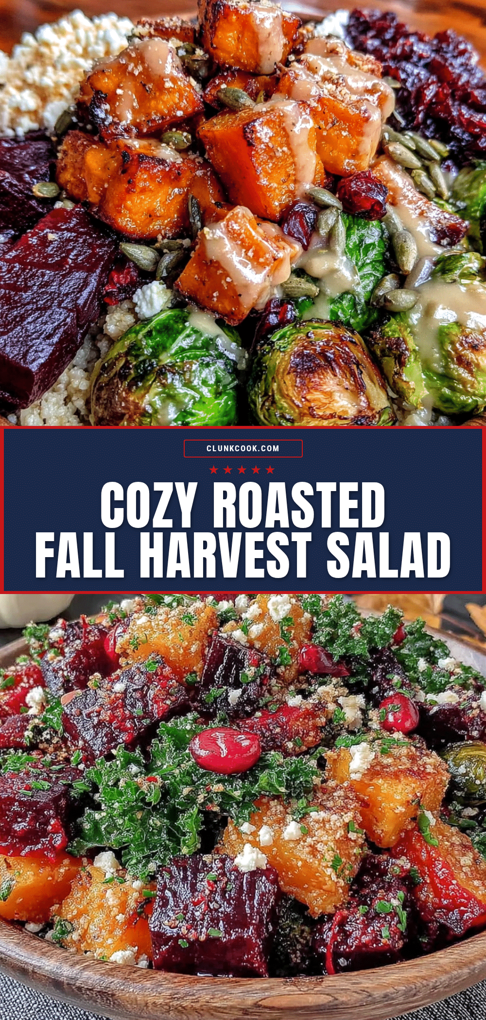cozy roasted fall harvest salad recipe