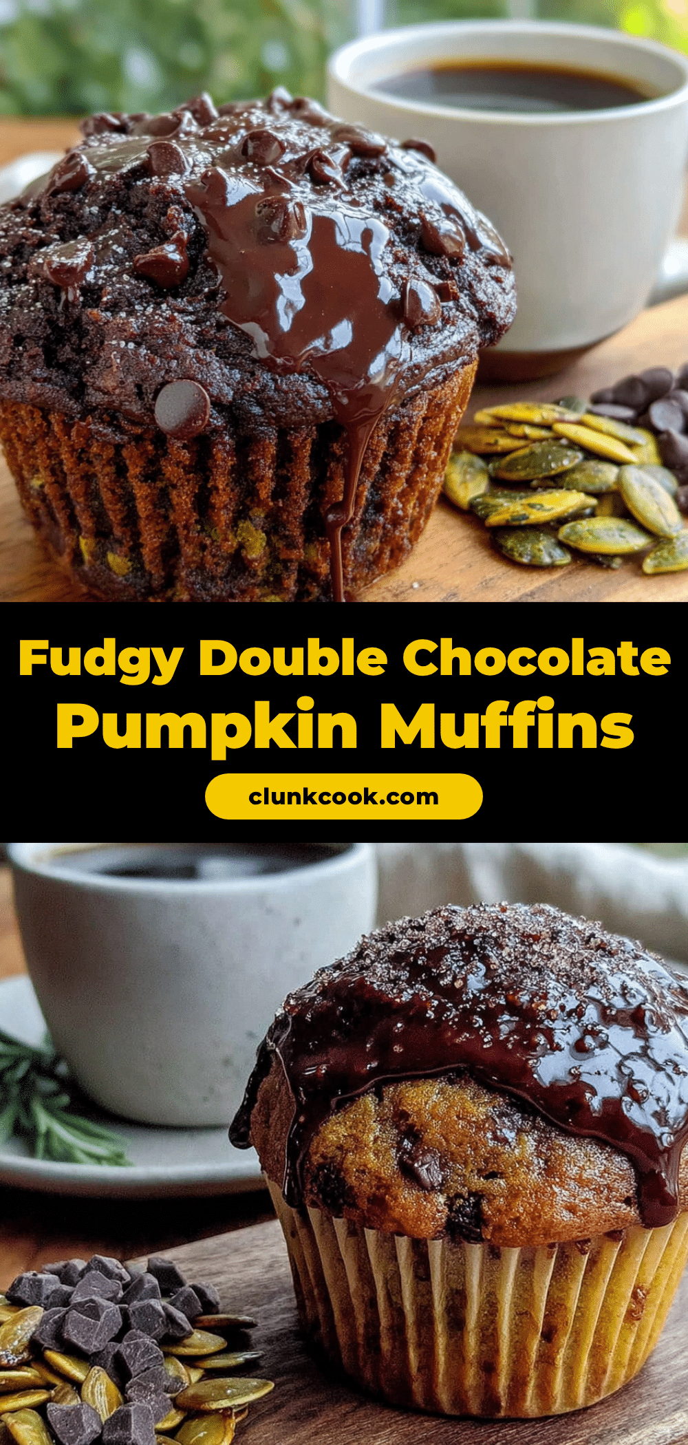 double chocolate pumpkin muffins recipe
