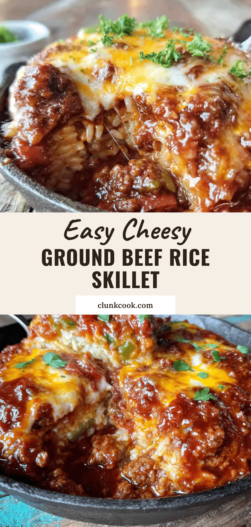 easy cheesy ground beef rice skillet recipe
