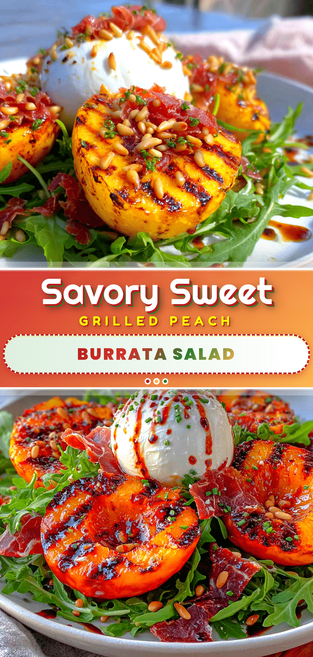 grilled peach and burrata salad recipe