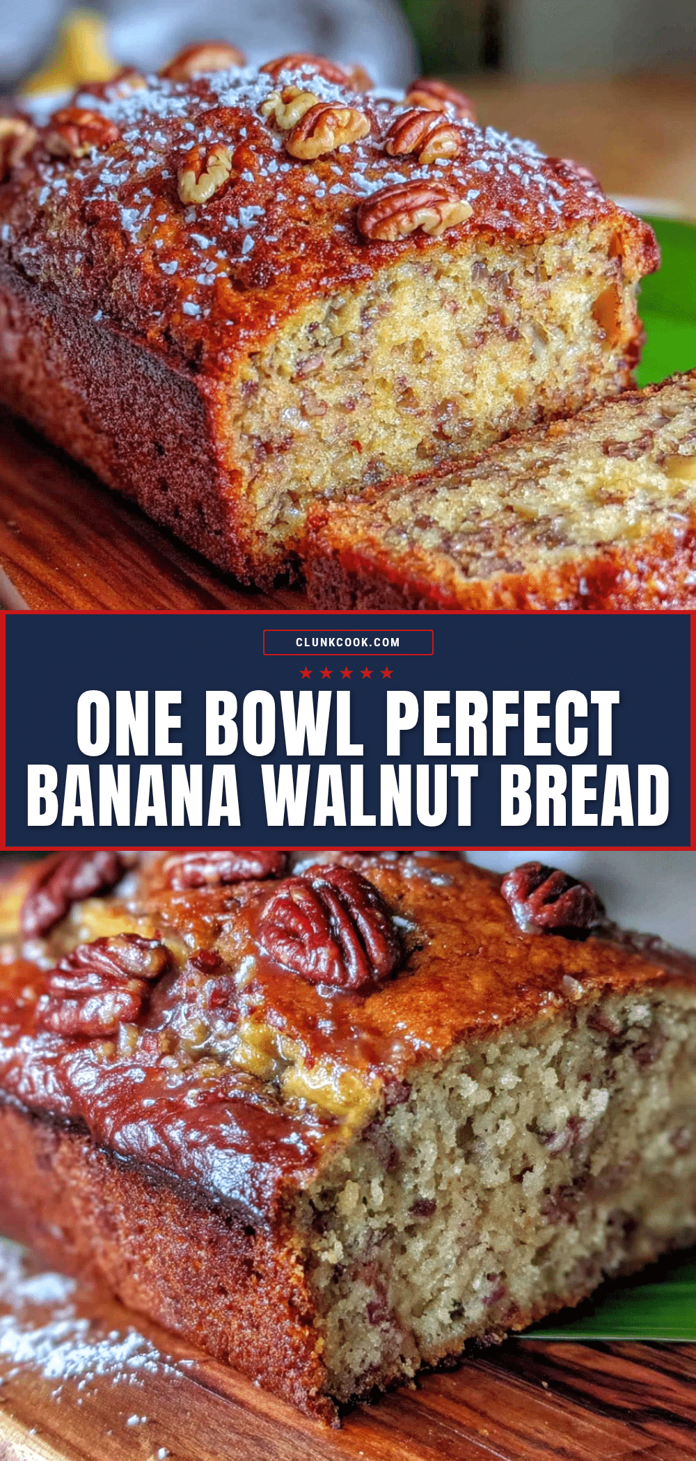 one-bowl banana walnut bread recipe