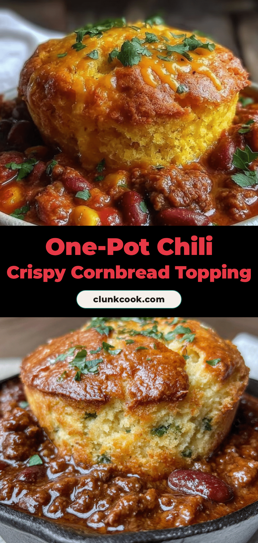 one-pot chili with cornbread topping recipe