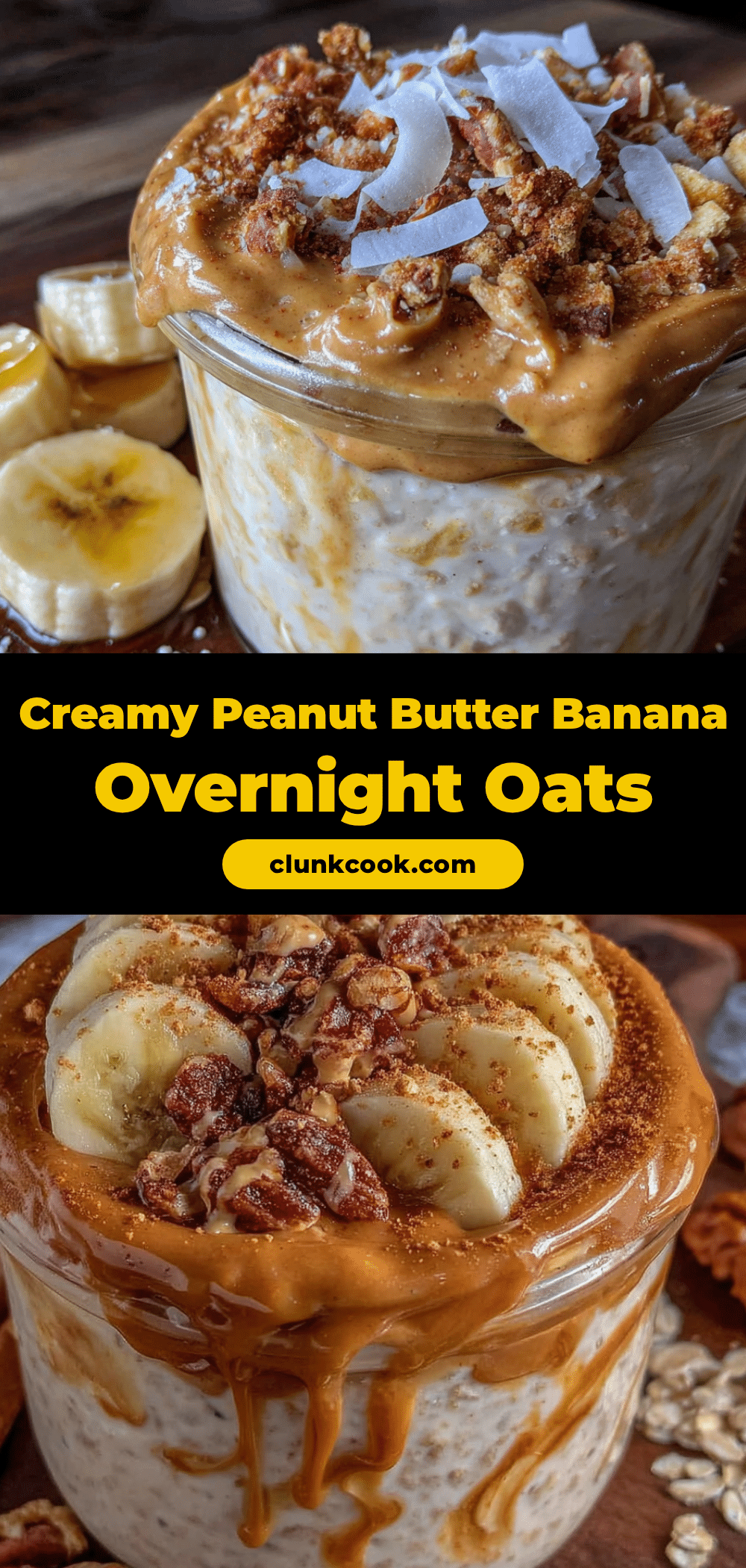 peanut butter banana overnight oats recipe