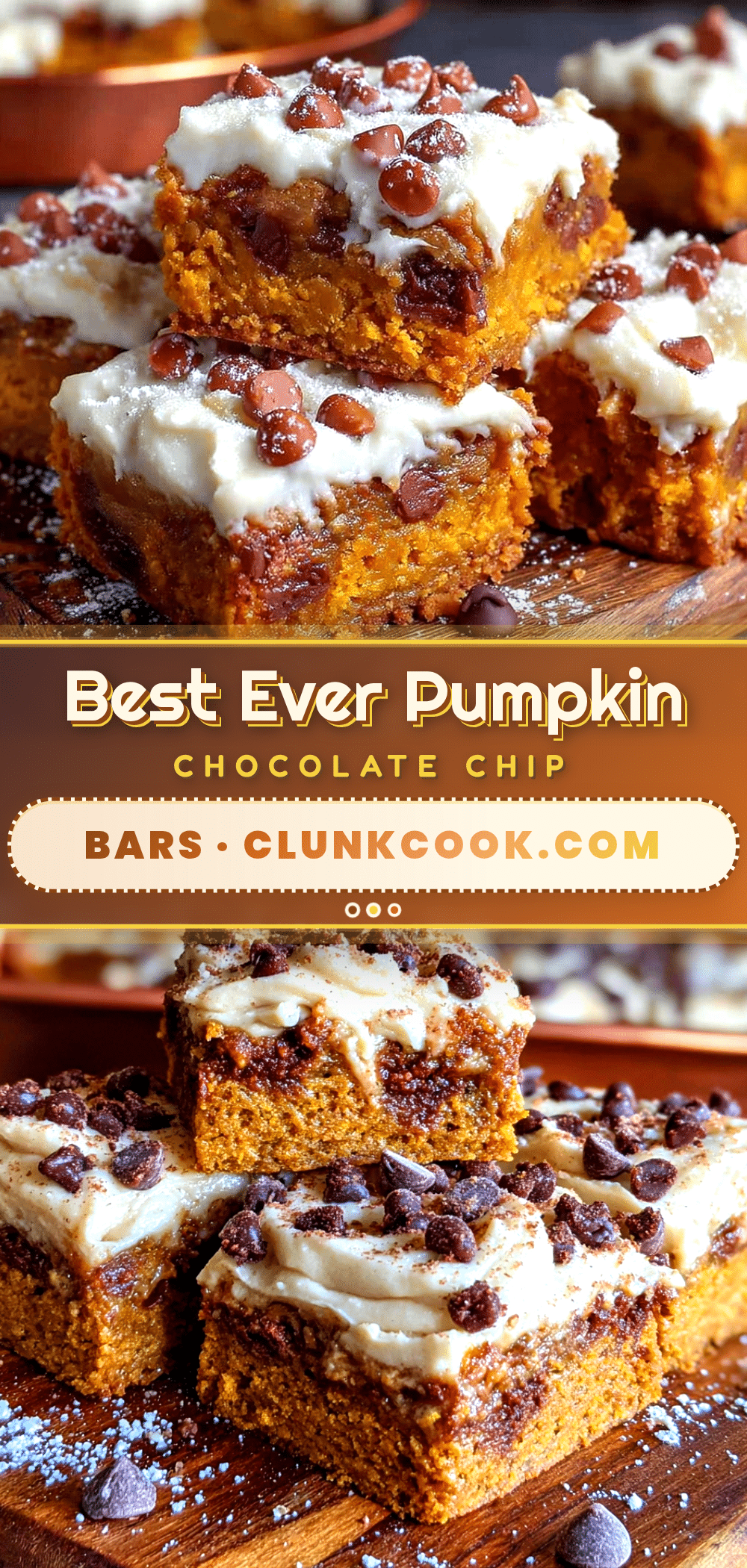 pumpkin chocolate chip cookie bars recipe