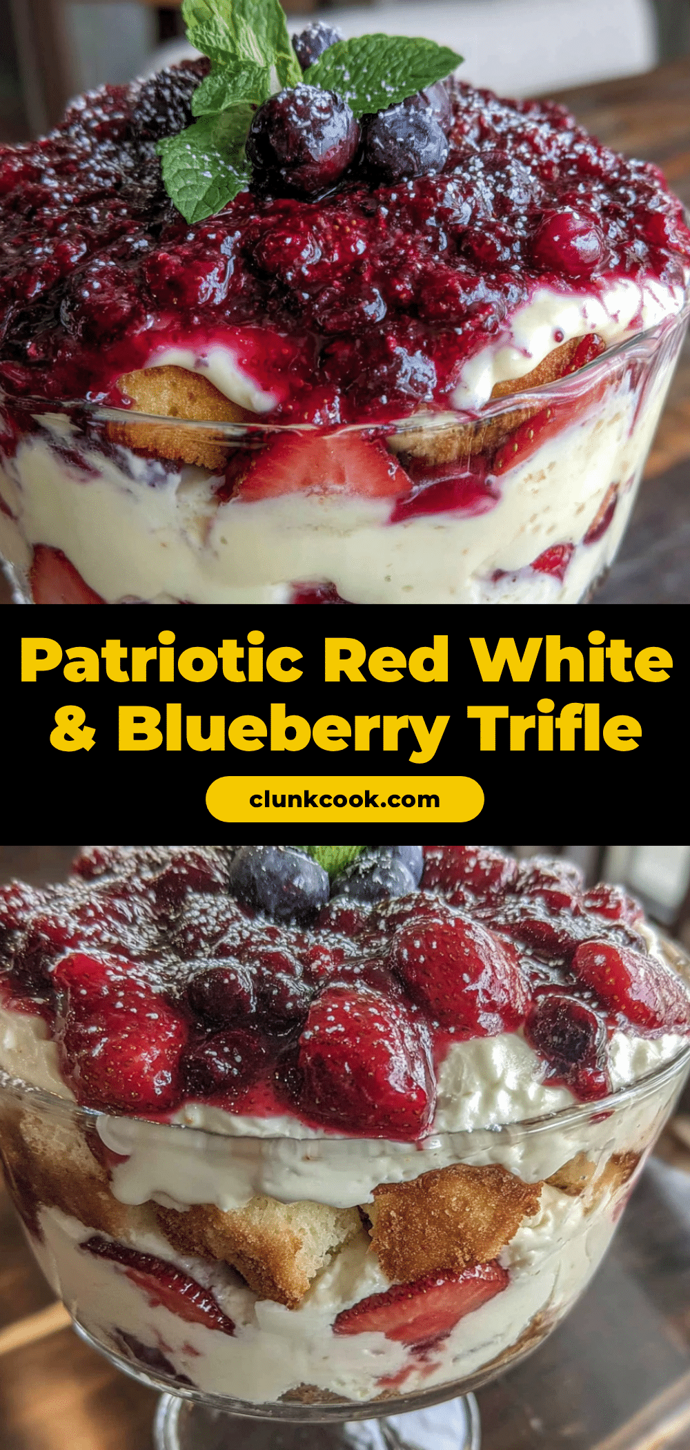 red white and blueberry trifle recipe